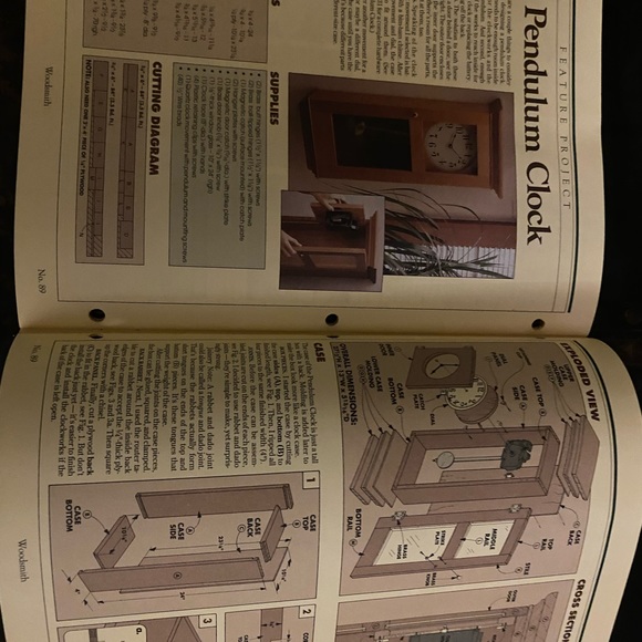 🎉5/$10🎉 Woodsmith magazine vol 15 number 89 October 1993 pendulum clock - Picture 6 of 7